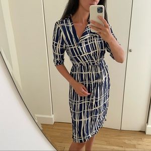 Vintage printed midi dress